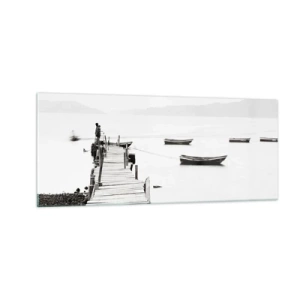 Obraz na skle - Pri tichej a čistej vode - 100x40 cm