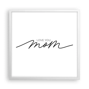 Plagát v bielom ráme - Veľké dojatie - 50x50 cm