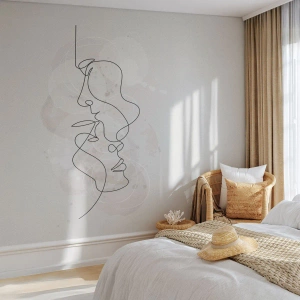 Fototapeta na mieru Samolepiaca Deluxe Sticker - Zamotaní v objatí - Abstrakcia, Muž, Žena