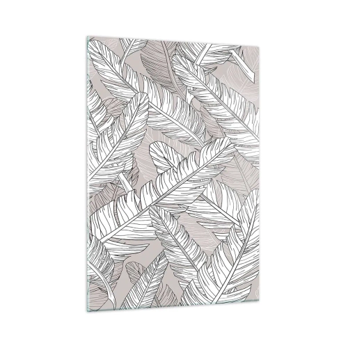 Obraz na skle - Vírenie peria - 50x70 cm