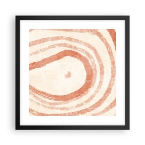 Plagát v čiernom ráme - Koralové kruhy – kompozícia - 40x40 cm