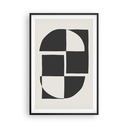 Plagát v čiernom ráme - Antitéza – syntéza - 61x91 cm