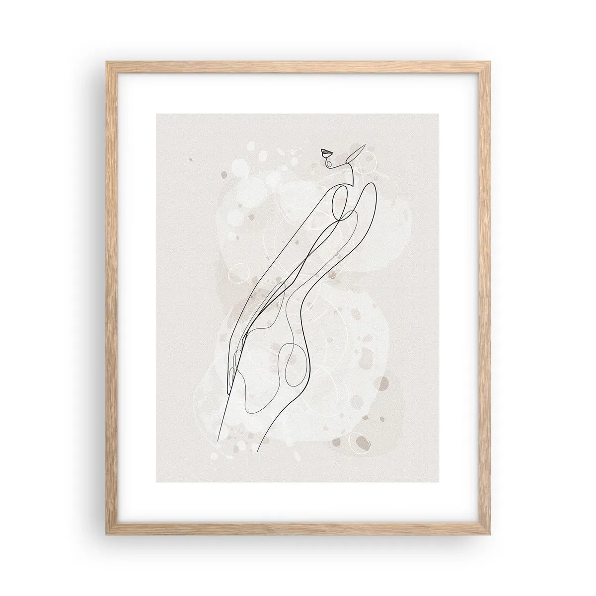 Plagát v ráme zo svetlého duba - Zablúdiť pohľadom - 40x50 cm