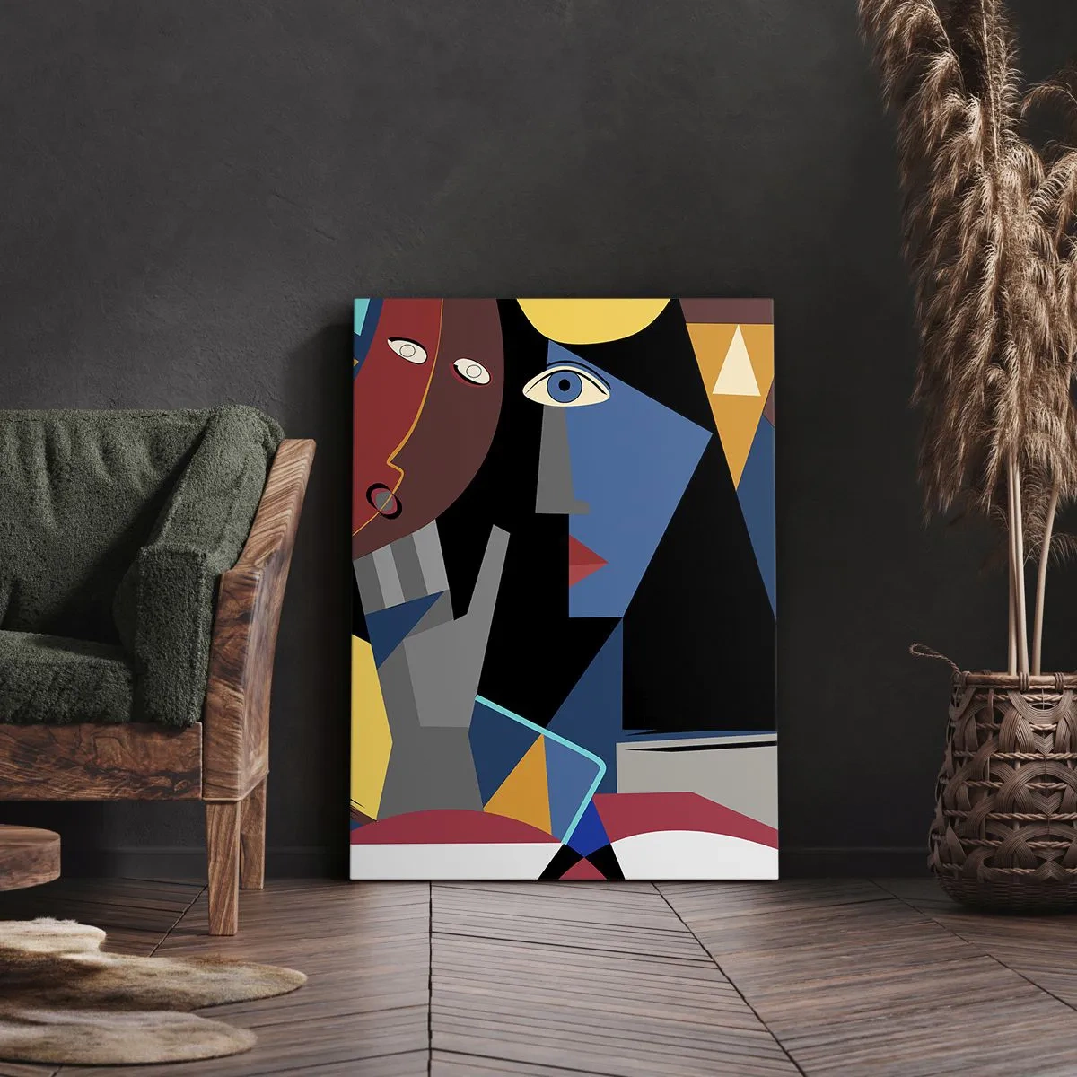 Obraz na plátne - Konverzácia kubistov - 70x100 cm