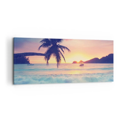 Obraz na plátne - Večer v zátoke - 100x40 cm