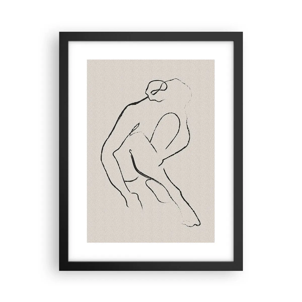 Plagát v čiernom ráme - Intímna skica - 30x40 cm