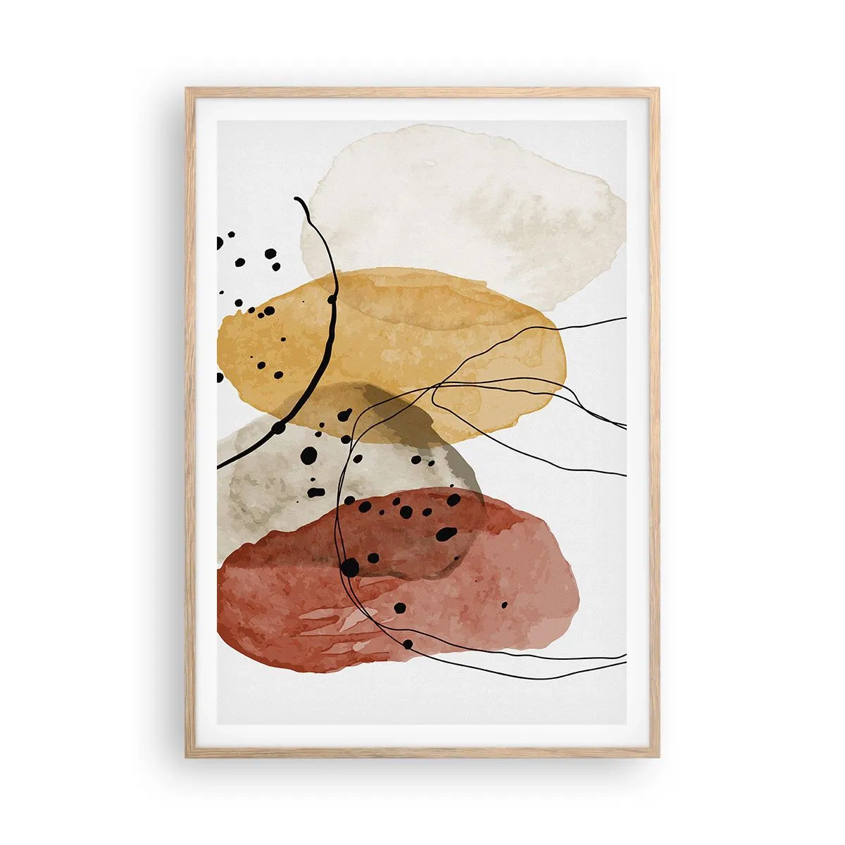 Plagát v ráme zo svetlého duba - Ako ľahký, priezračný vzduch - 70x100 cm