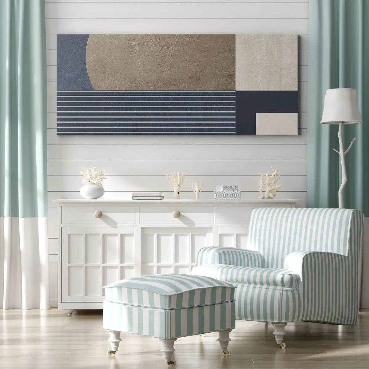 Obraz na plátne - Kompozícia jednoduchosti a guľatosti - 120x50 cm