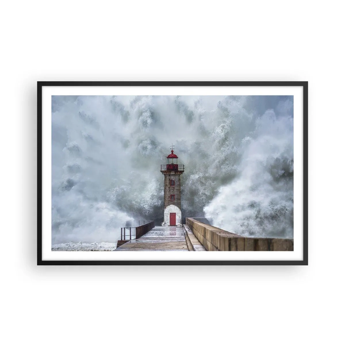 Plagát v čiernom ráme - Hukot vody, šum vetra - 91x61 cm