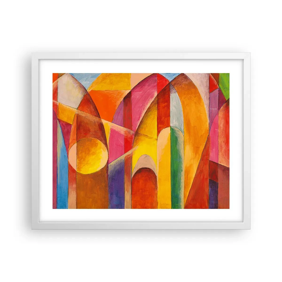 Plagát v bielom ráme - Katedrála slnka - 50x40 cm