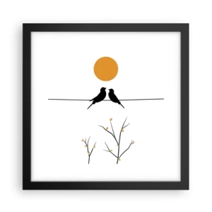 Plagát v čiernom ráme - Slávičí večer - 30x30 cm