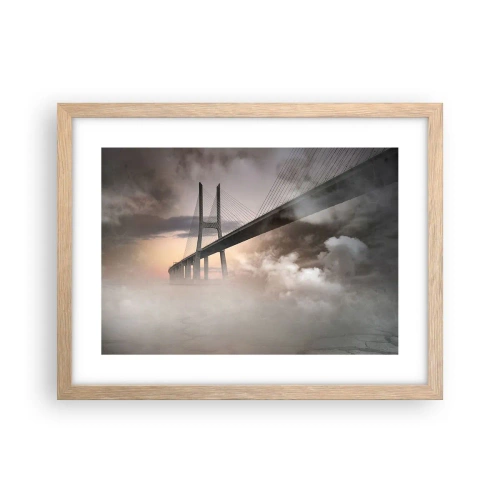 Plagát v ráme zo svetlého duba - Pri rieke, ktorá nie je - 40x30 cm