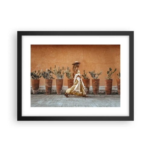 Plagát v čiernom ráme - V hippie štýle - 40x30 cm