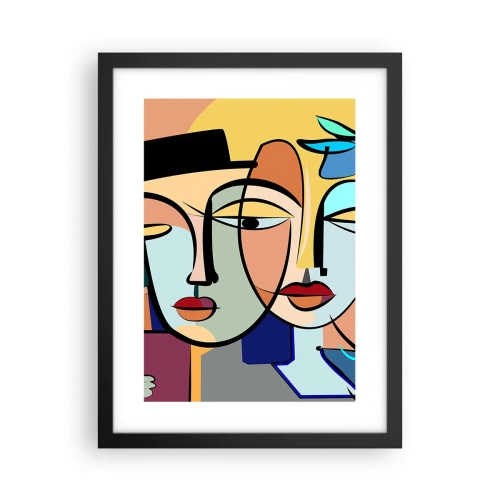 Plagát v čiernom ráme - Picassovo randez vous - 30x40 cm
