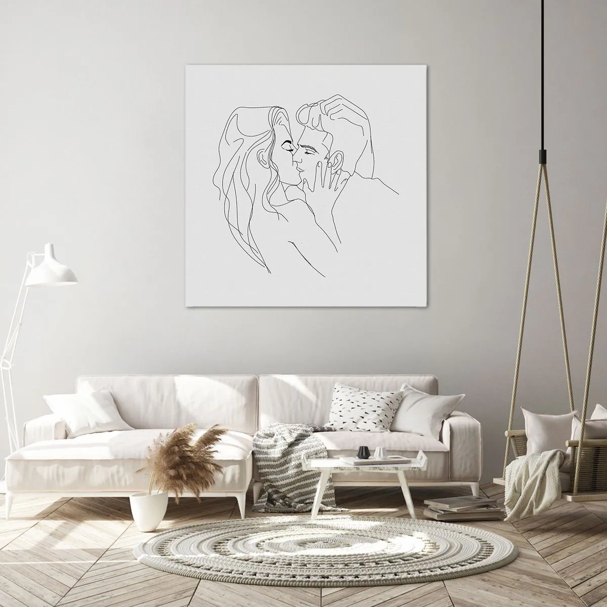 Obraz na plátne - Jedným ťahom - 70x70 cm