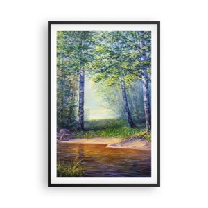 Plagát v čiernom ráme - Idylické prostredie - 61x91 cm