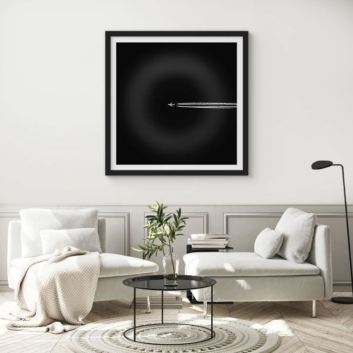 Plagát v čiernom ráme - Do inej dimenzie - 50x50 cm