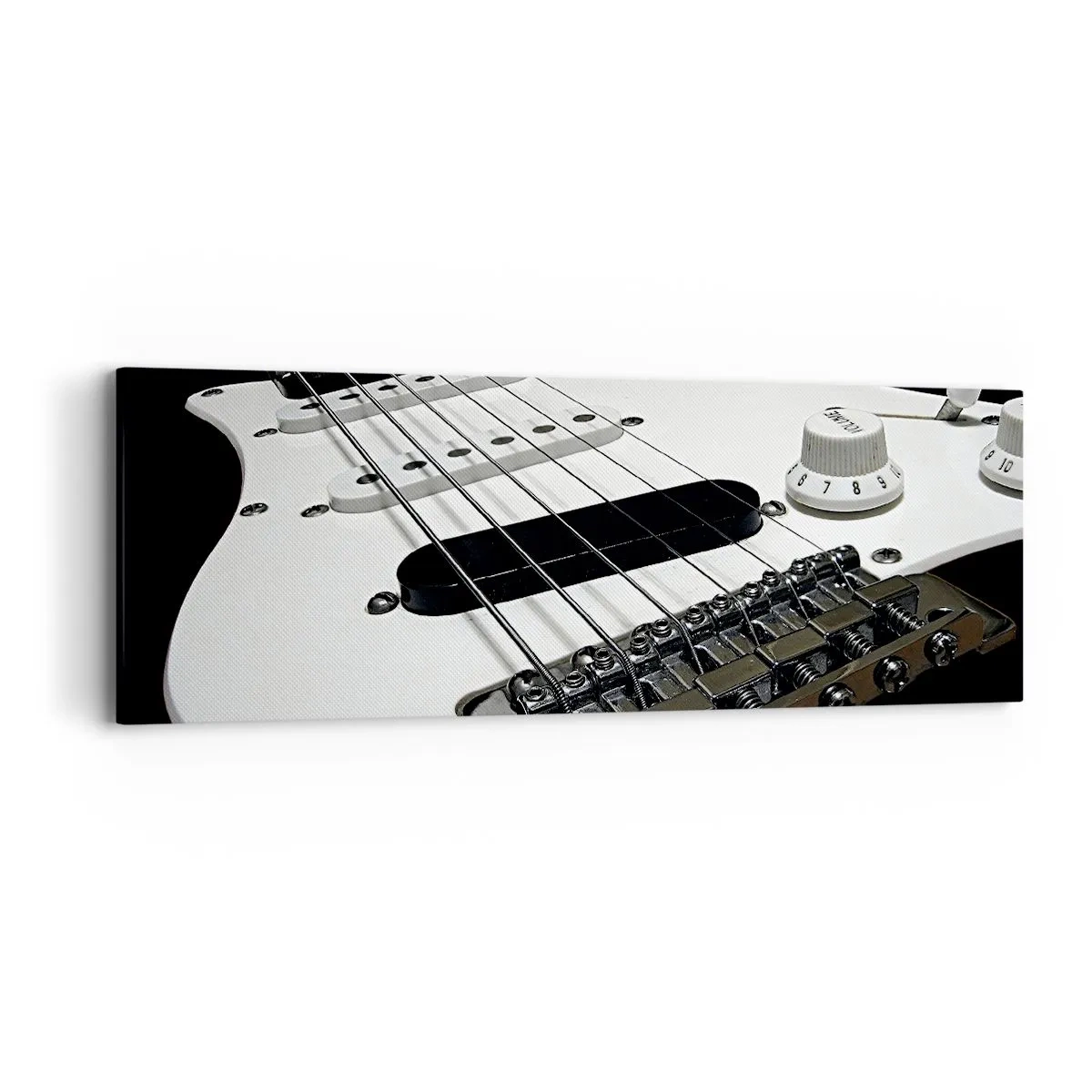 Obraz na plátne - Zvuk skrytý v bielej - 90x30 cm