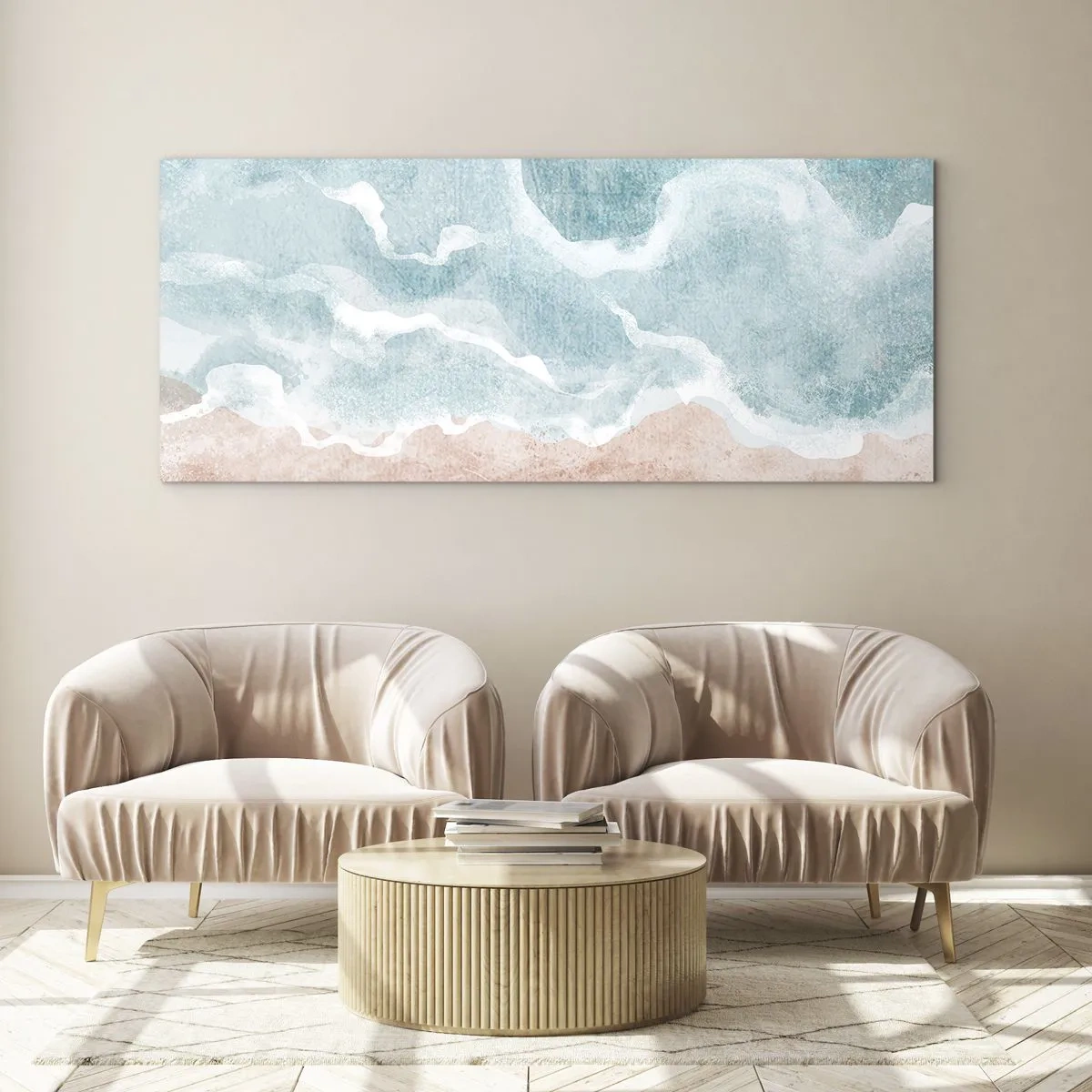 Obraz na skle - Abstrakcia mrakov - 100x40 cm
