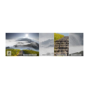Vzorka fototapety Premium Sand - Stále hore k oblakom - Krajina, hory, národný park - 100x30 cm