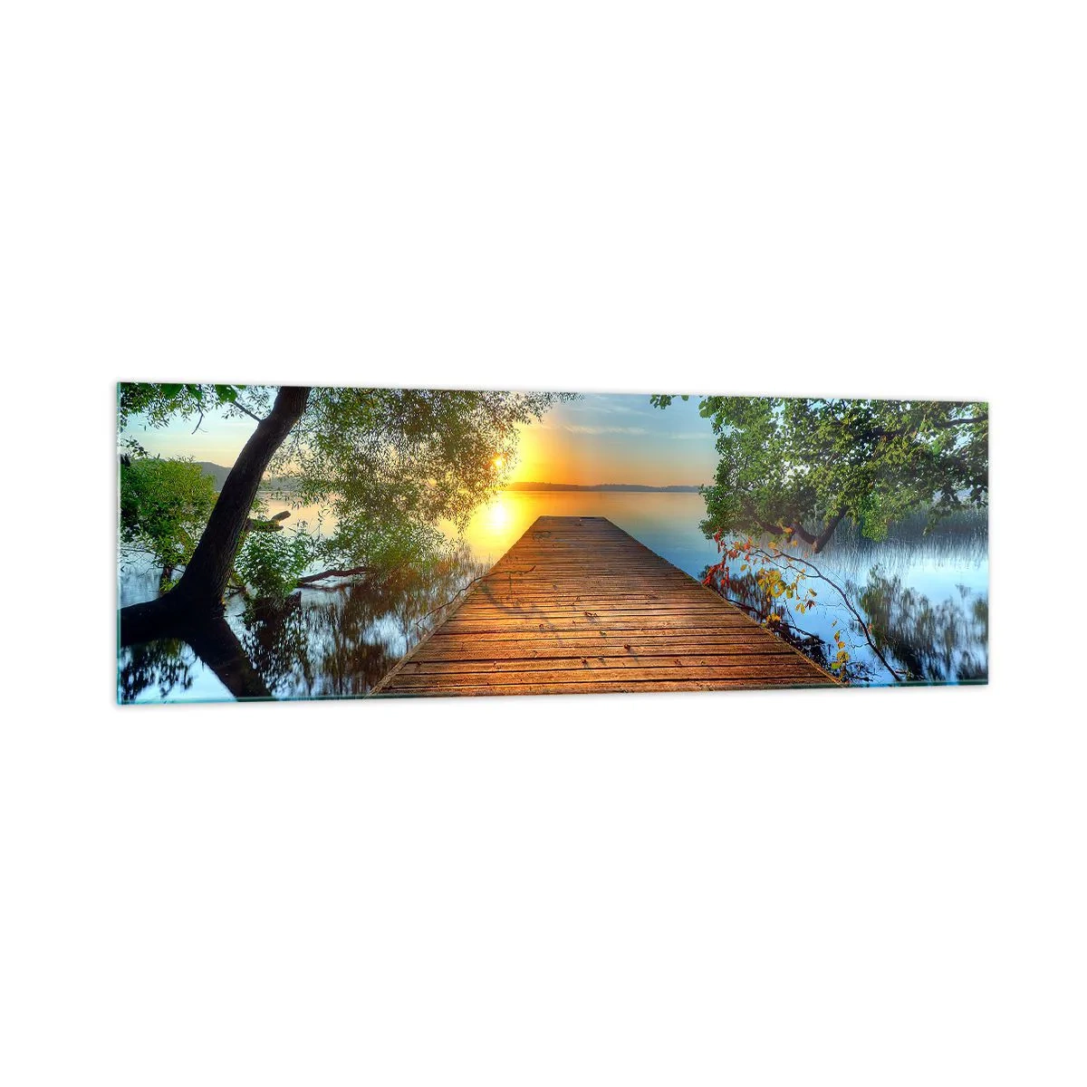 Obraz na skle - Neponáhľaj sa, posaď sa - 160x50 cm