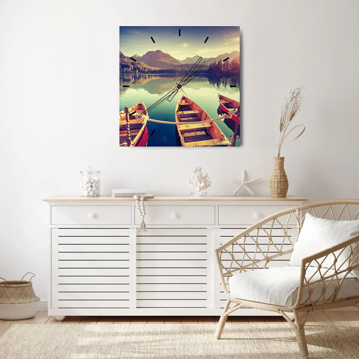 Nástenné hodiny - Žiť podľa jej zákonov - 40x40 cm