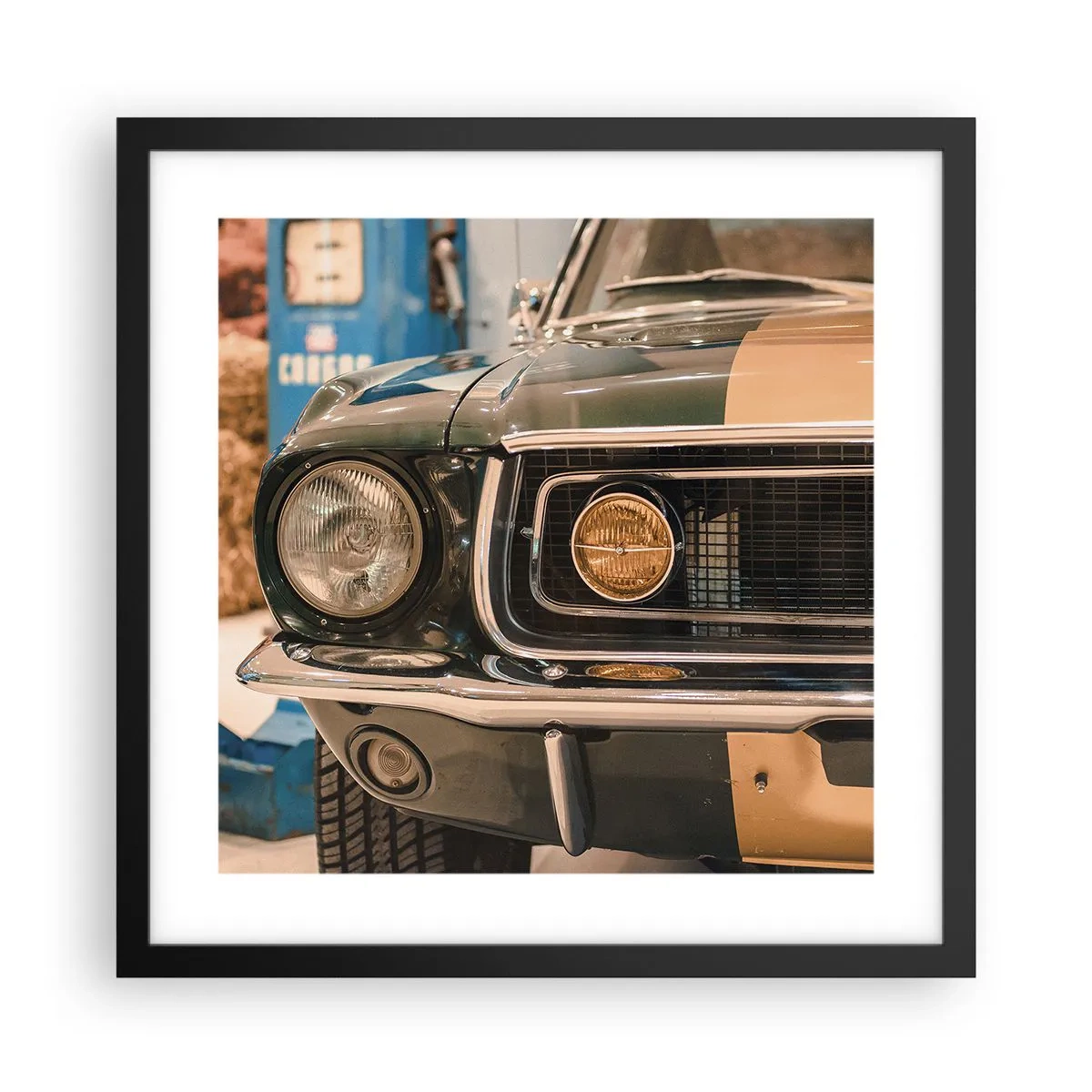 Plagát v čiernom ráme - Stretnutie s legendou - 40x40 cm