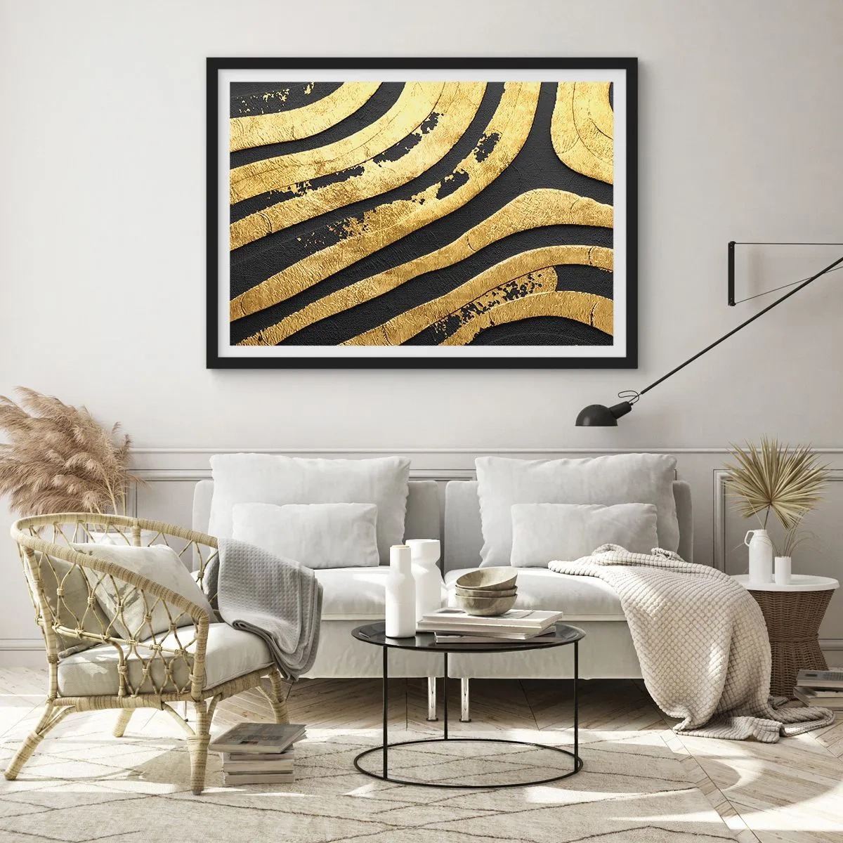 Plagát v čiernom ráme - Všetko plynie - 70x50 cm