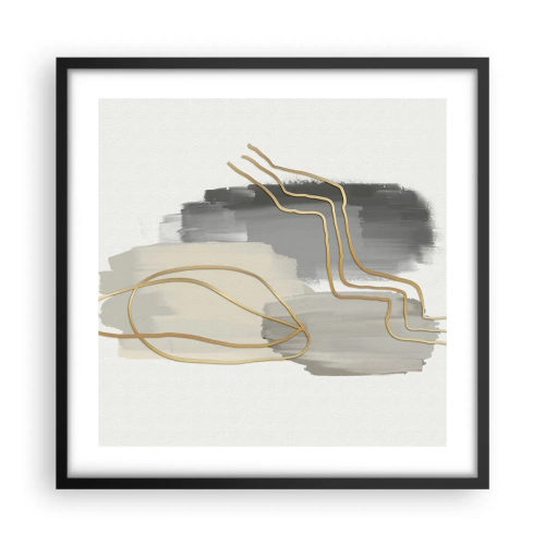 Plagát v čiernom ráme - Trvanie a pohyb - 50x50 cm