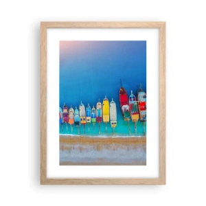 Plagát v ráme zo svetlého duba - Z vtáčej perspektívy - 30x40 cm