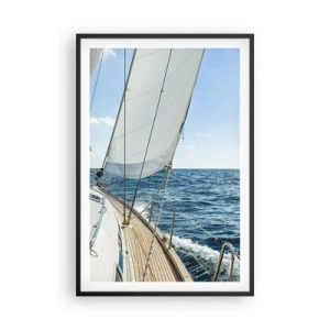 Plagát v čiernom ráme - Ahoj, dobrodružstvo - 61x91 cm