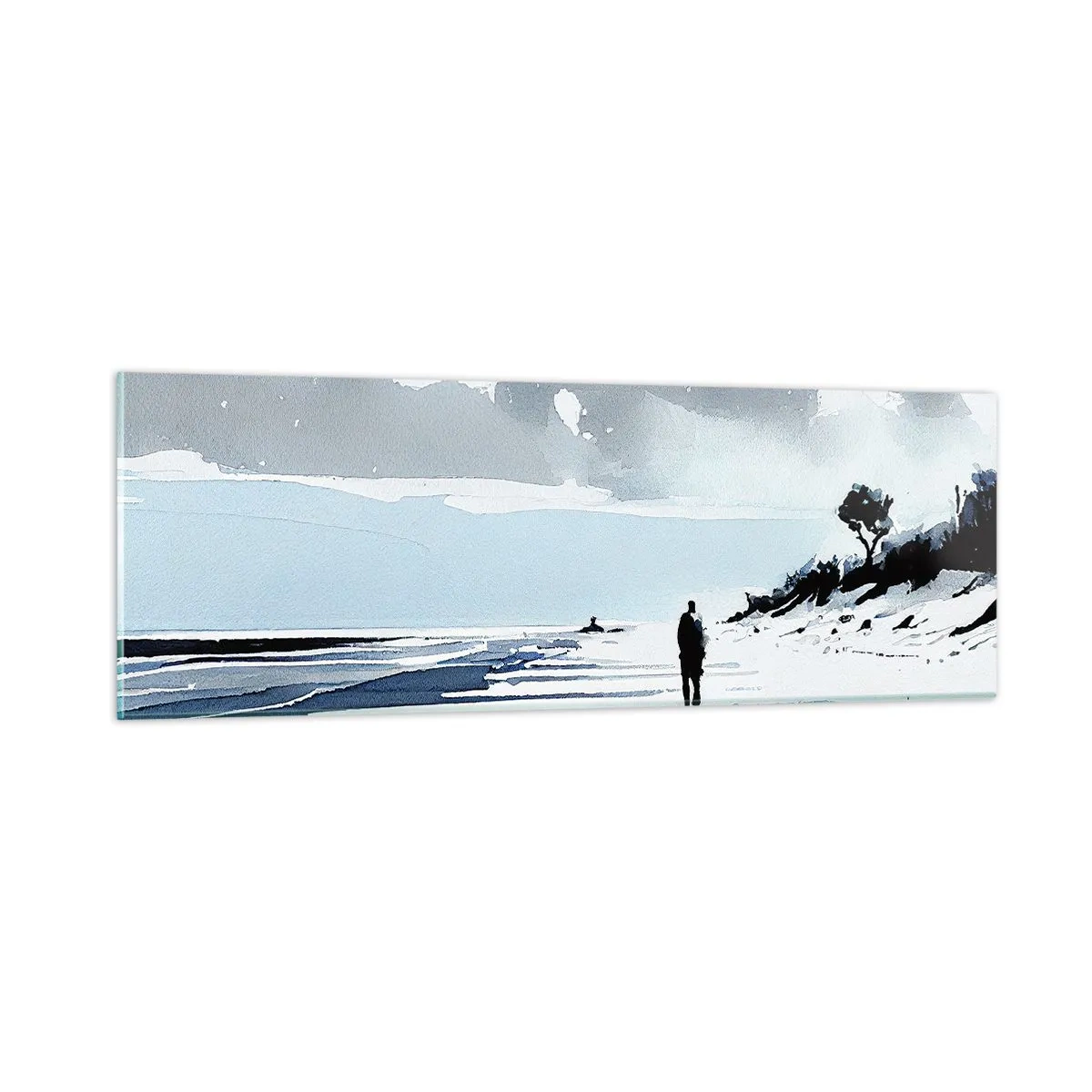 Obraz na skle - O samote - 90x30 cm