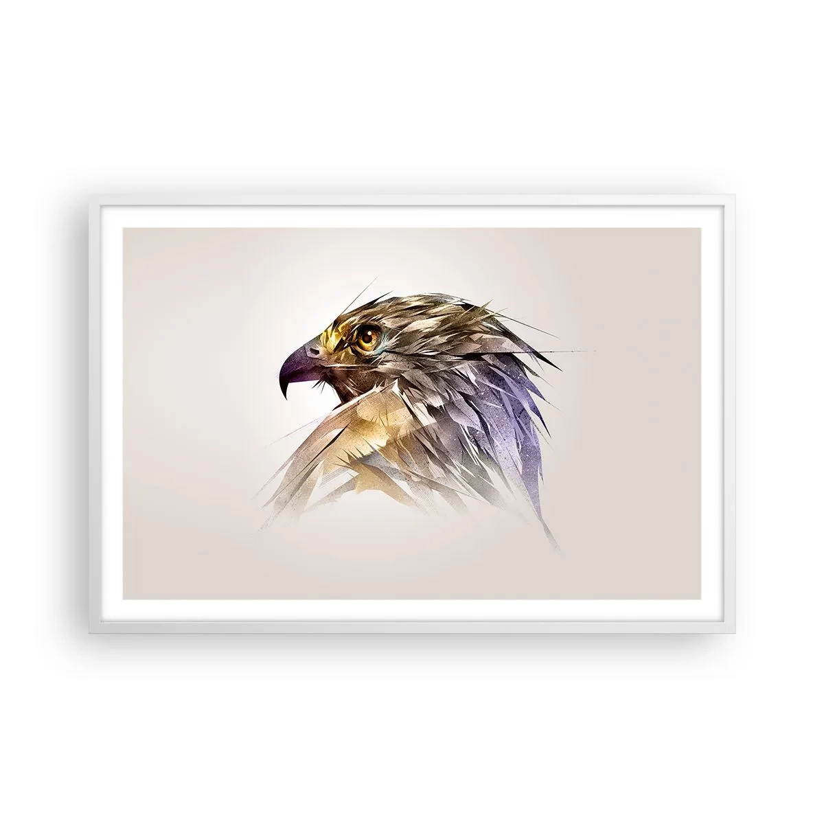 Plagát v bielom ráme - Portrét bojovníka - 91x61 cm