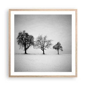 Plagát v ráme zo svetlého duba - O čom sníva? - 60x60 cm