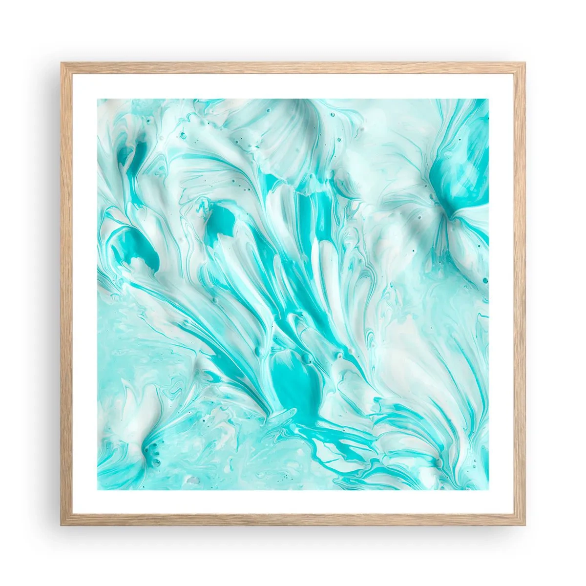 Plagát v ráme zo svetlého duba - Navždy spolu - 60x60 cm