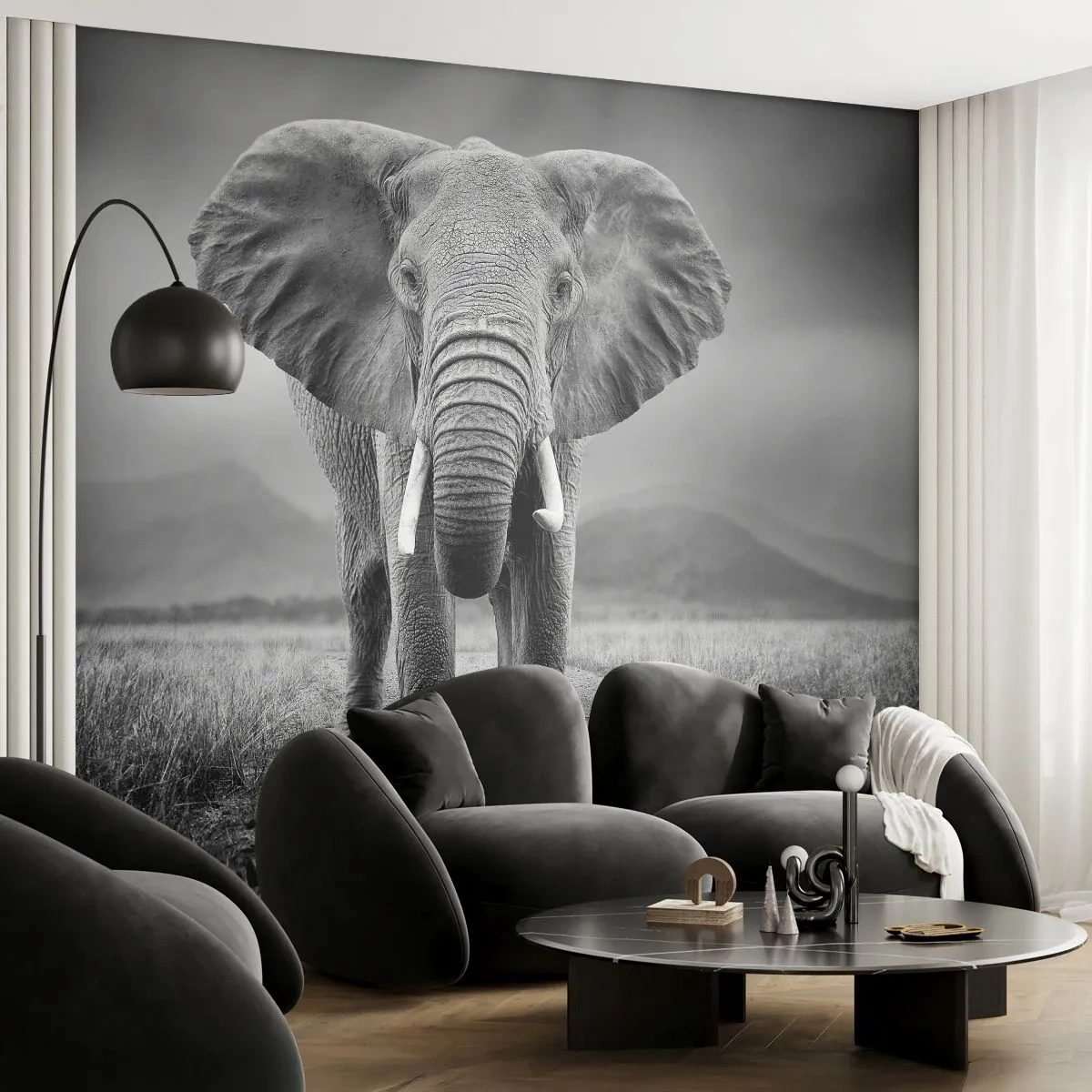 Fototapeta Premium Canvas - Hostiteľ víta - Slon, Zvieratá, Krajina - 250x175 cm