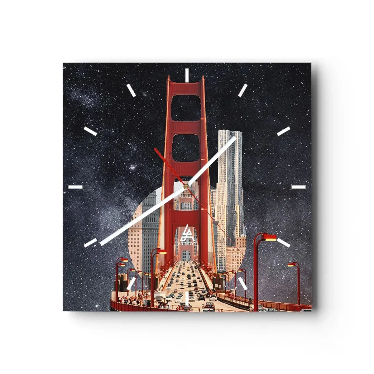 Nástenné hodiny - Vždy v centre - 40x40 cm