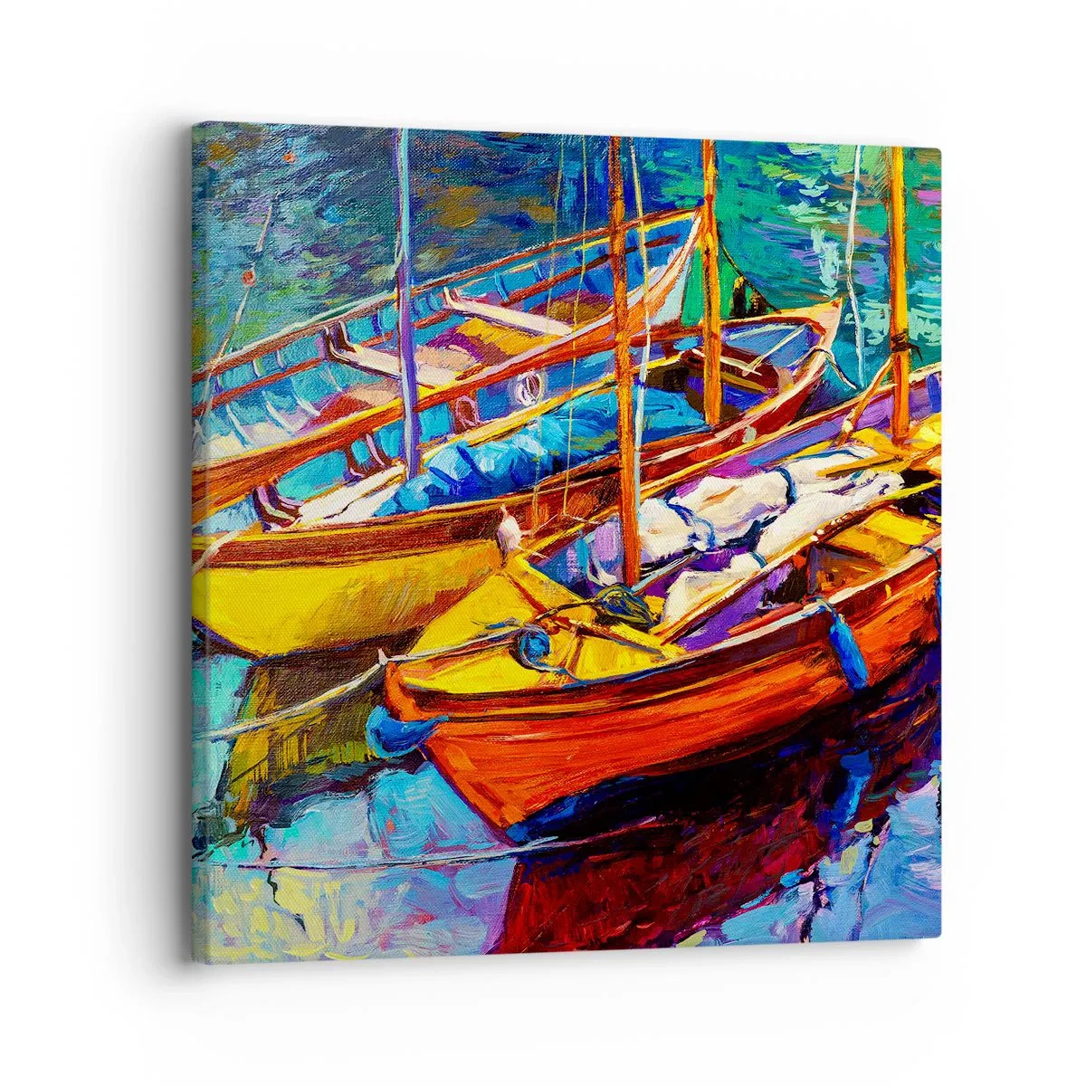 Obraz na plátne - Na vode hustej od farieb - 30x30 cm