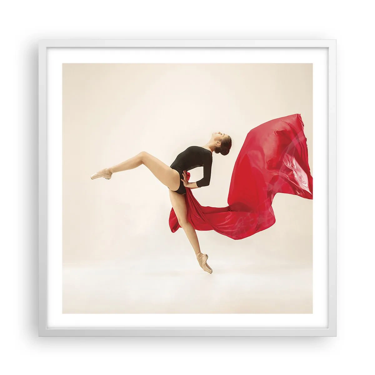 Plagát v bielom ráme - Červené a čierne - 60x60 cm