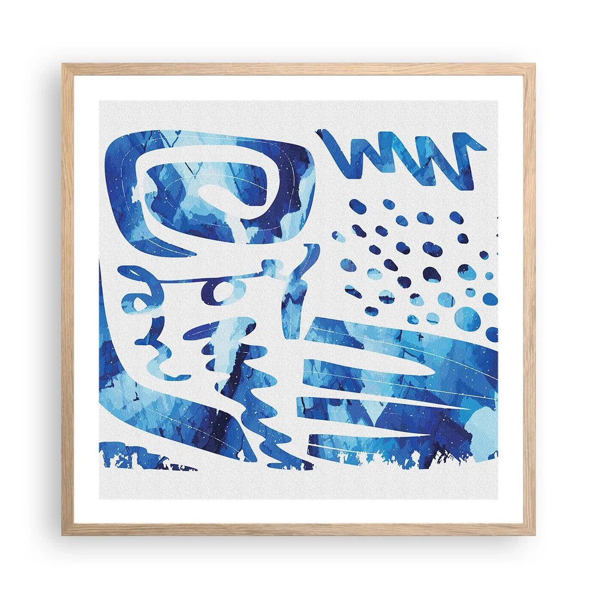 Plagát v ráme zo svetlého duba - Späť ku koreňom - 60x60 cm