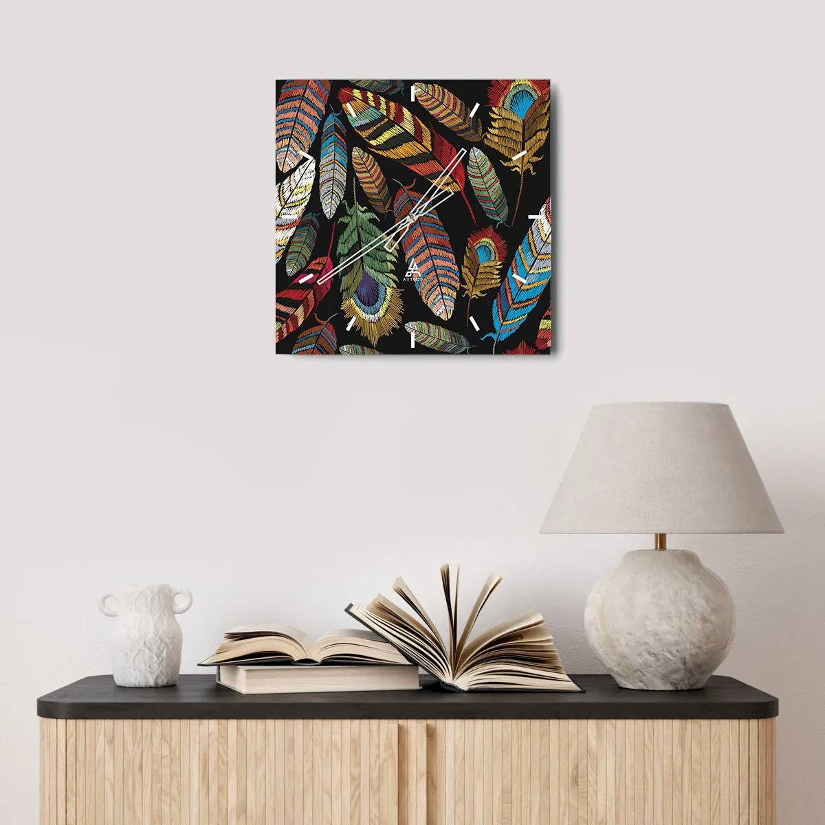 Nástenné hodiny - Vtáčí karneval - 30x30 cm