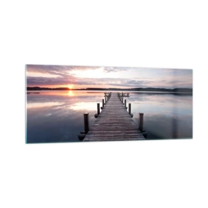 Obraz na skle - Tichá hranica medzi dňom a nocou - 100x40 cm