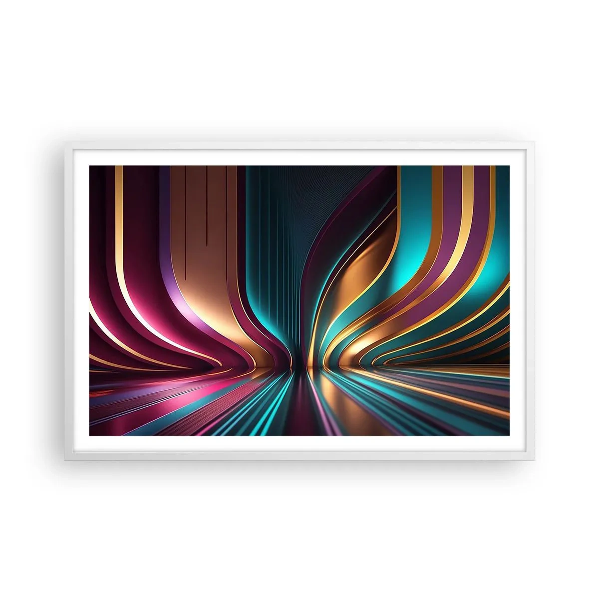 Plagát v bielom ráme - Architektúra svetla - 91x61 cm