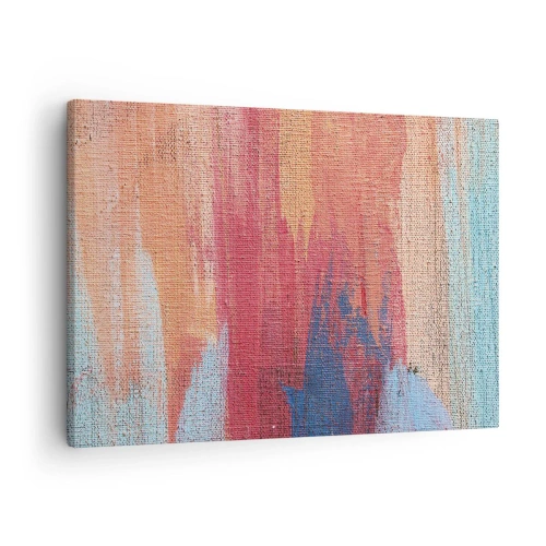 Obraz na plátne - Farebné abstraktné ťahy štetcom - 70x50cm - Stekať dúhou - Moderná nástenná dekorácia do obývacej izby a spálne ARTTOR