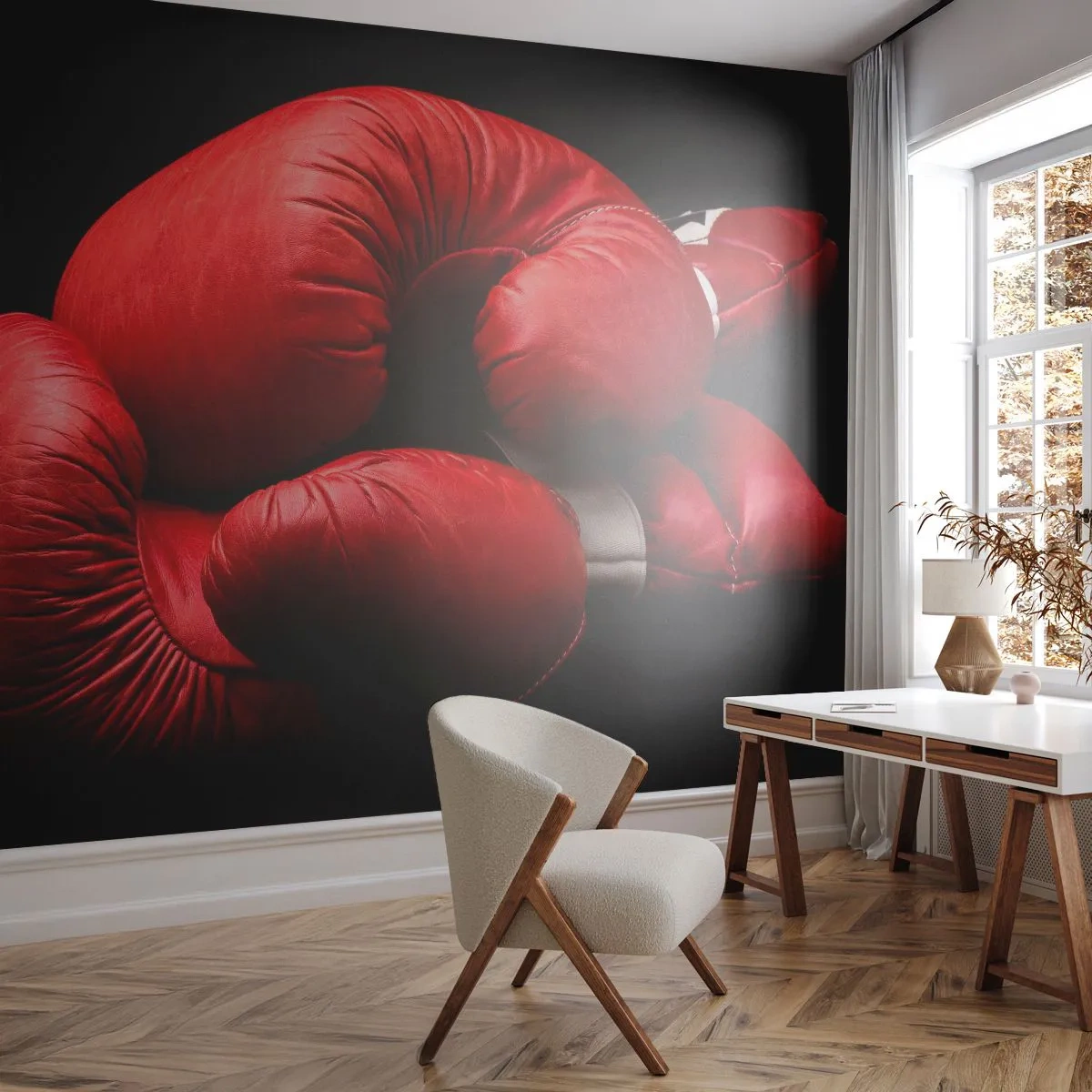 Fototapeta Premium Sand - Emócie boja za nami - Šport, Box, Boxerské rukavice - 400x280 cm