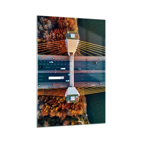 Obraz na skle - Za vodami, za lesmi - 70x100 cm