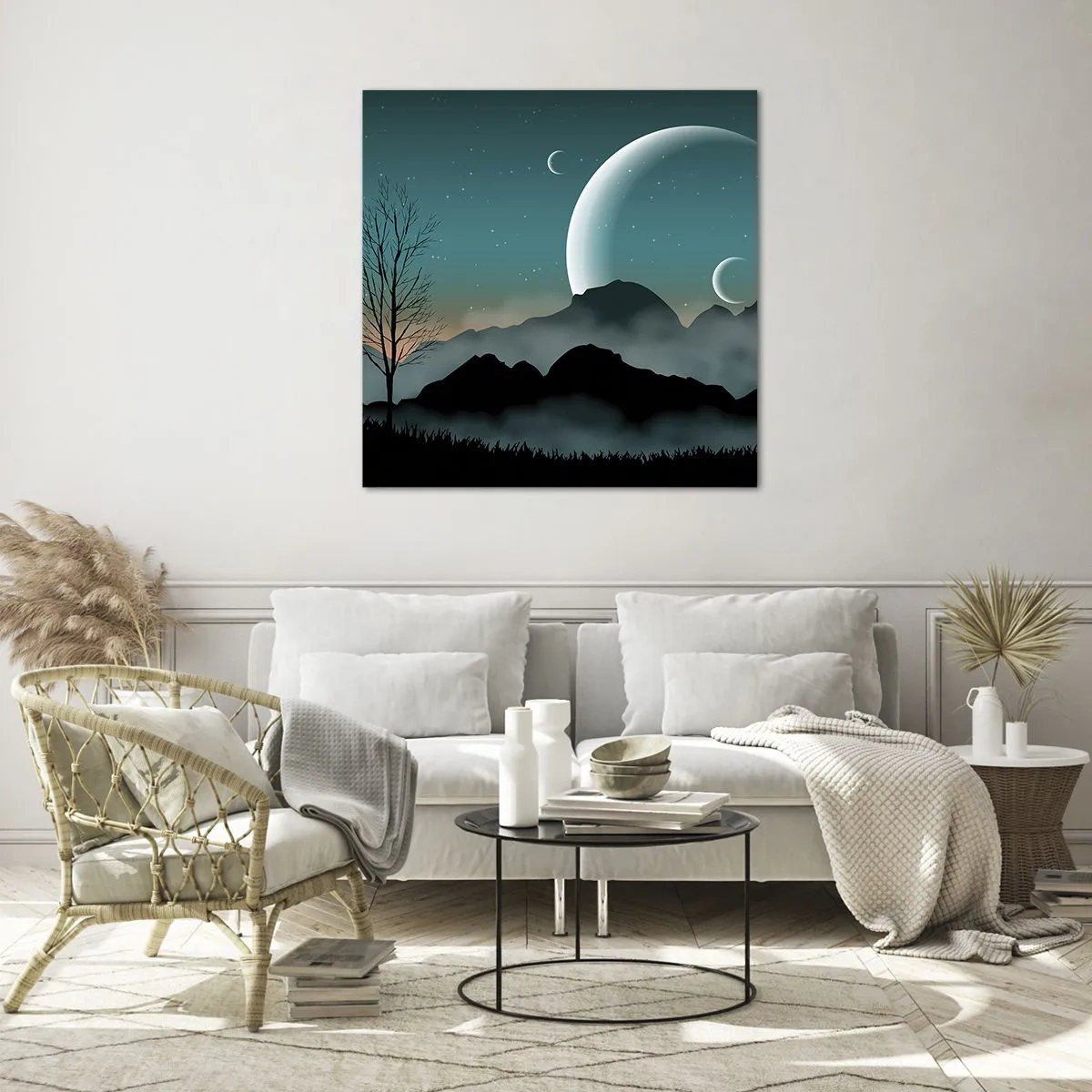 Obraz na skle - Karneval hviezdnej noci - 60x60 cm