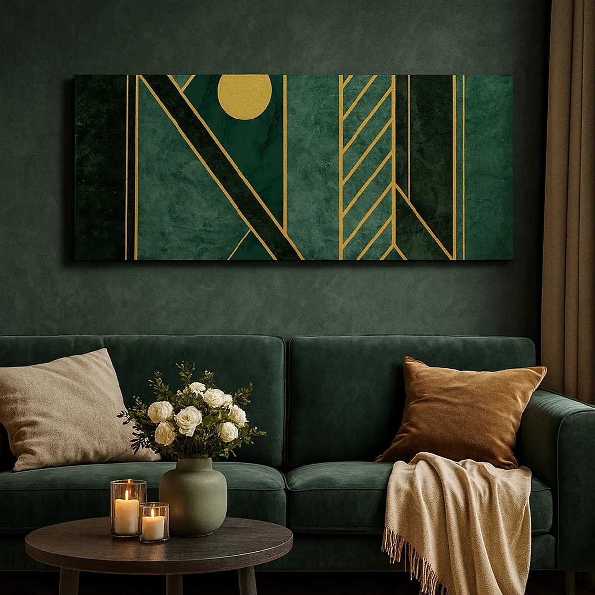 Obraz na plátne - Dynamika zlata a lazuritu - 30x30 cm