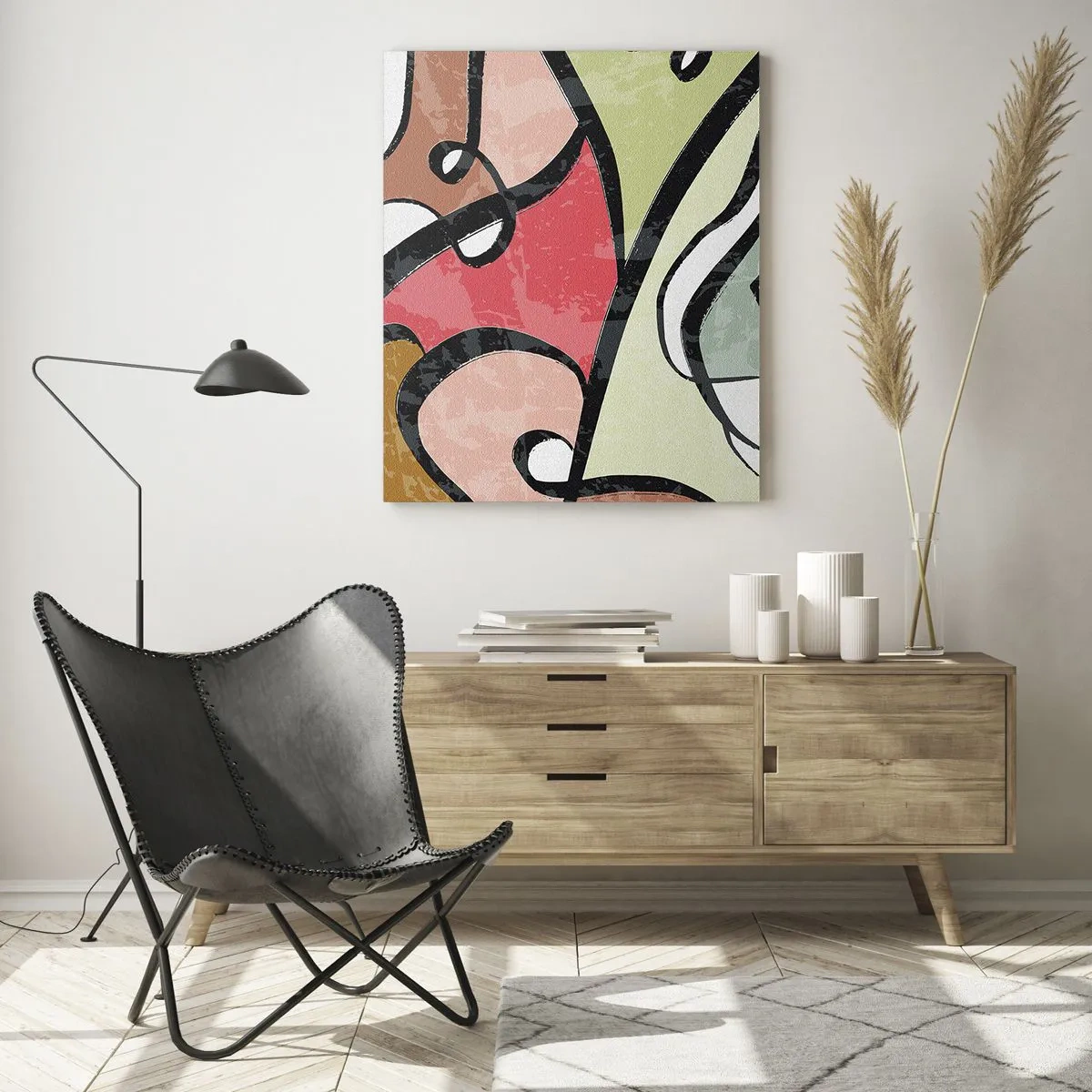 Obraz na skle - Piruety uprostred farieb - 70x100 cm