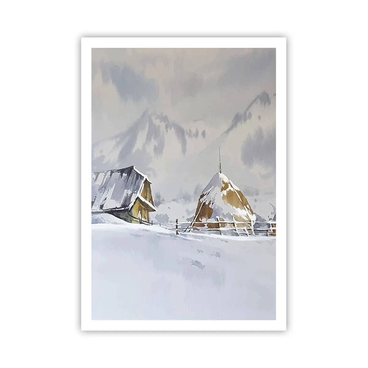 Plagát - V zasneženom údolí - 70x100 cm
